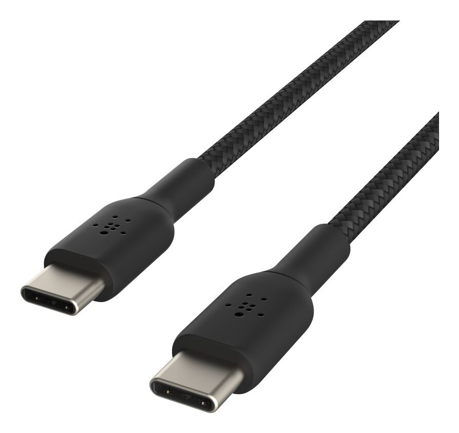 Belkin BoostCharge Cavo Intrecciato USB-C a USB-C 0,15 m Nero - Compatibile con iPhone 15, Galaxy S24, Pixel 8 e iPad Pro