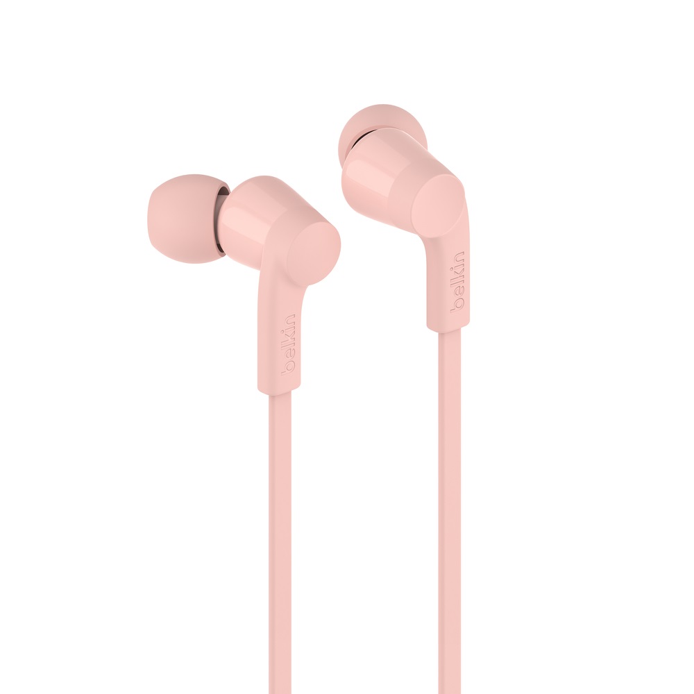 Belkin SoundForm Auricolari Cablati In-ear Rosa con Connettore USB Tipo-C, Microfono e Funzione di Controllo