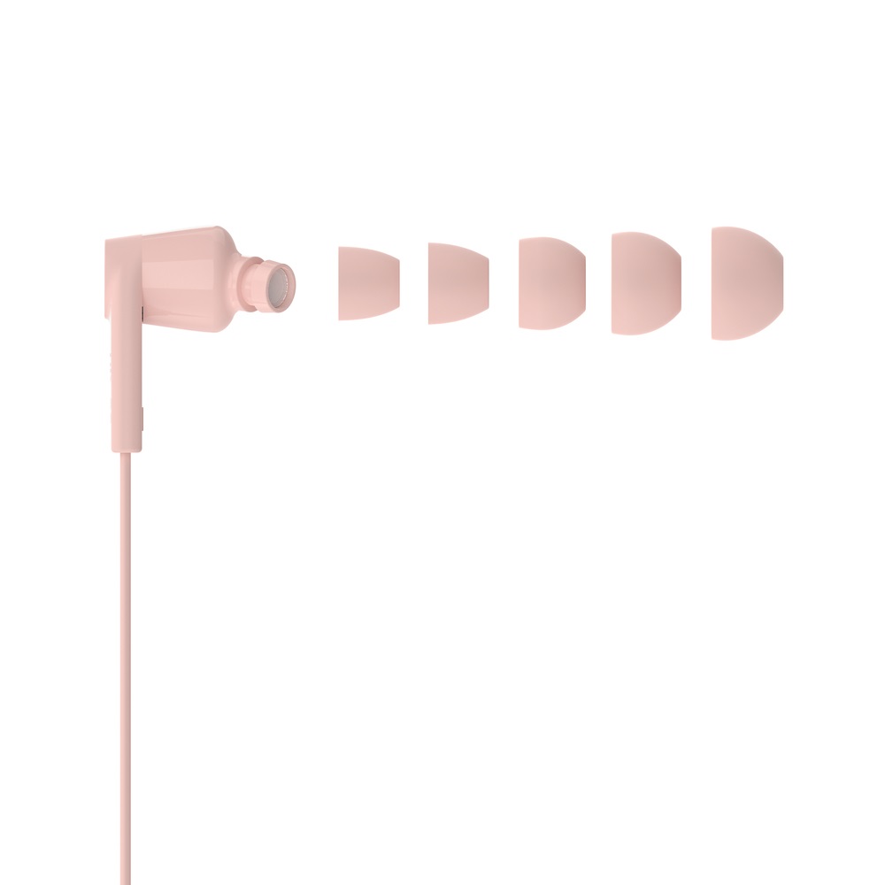 Belkin SoundForm Auricolari Cablati In-ear Rosa con Connettore USB Tipo-C, Microfono e Funzione di Controllo