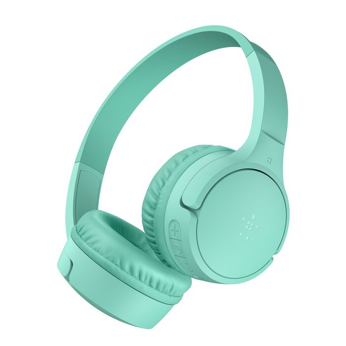 Belkin SoundForm Mini - Cuffie wireless over-ear per bambini con microfono, 30 ore di autonomia e adesivi personalizzabili