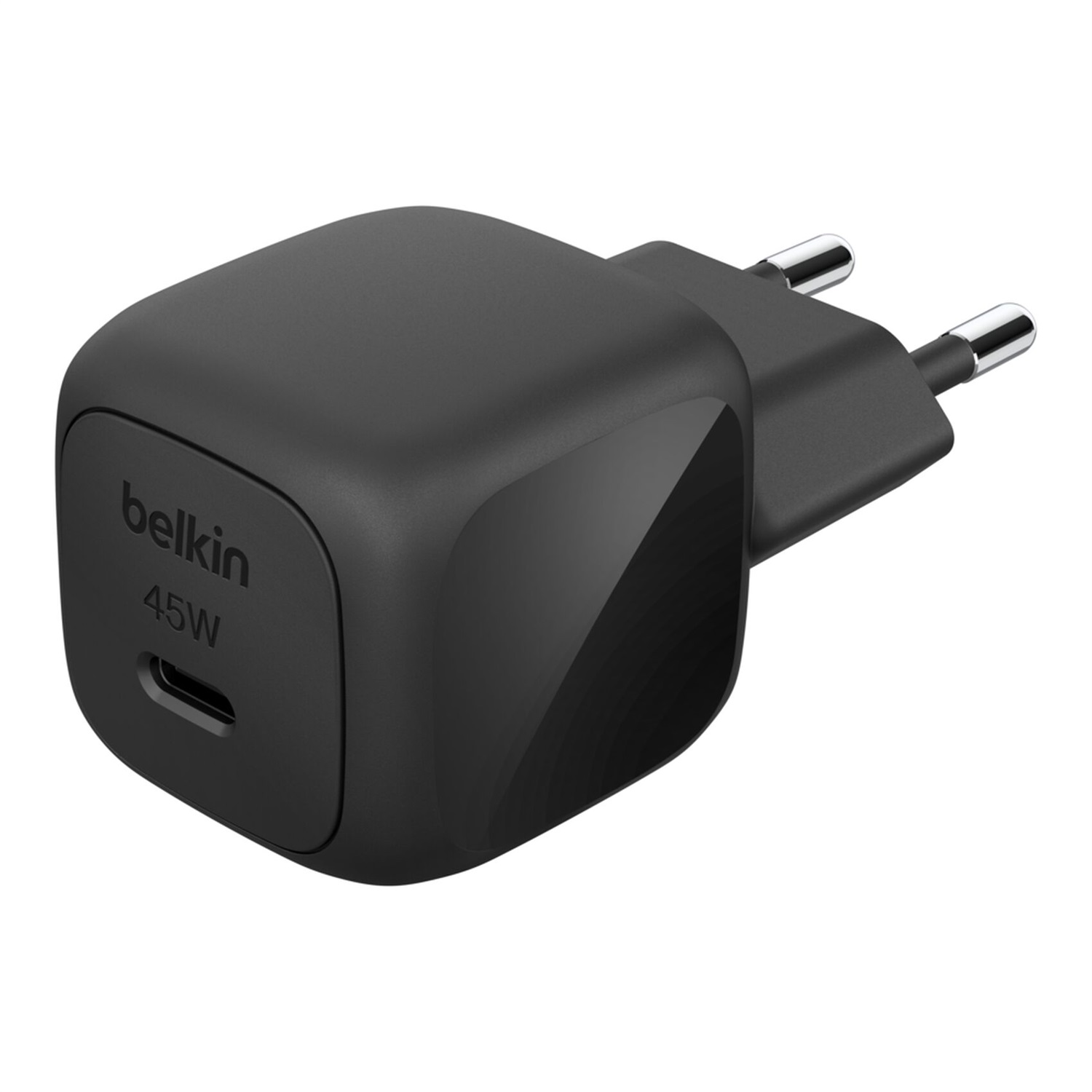 Belkin Caricatore da Parete Compatto 45 W Nero - Ricarica Rapida USB-C Power Delivery per iPhone 16, Samsung Galaxy S25 e Altri Dispositivi