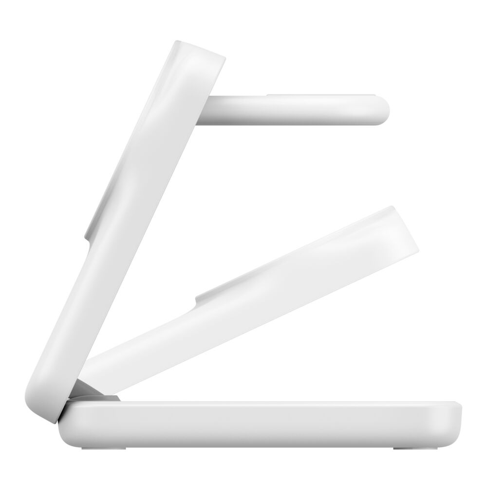 Belkin UltraCharge Caricatore Wireless Magnetico Qi2 25W, Stazione di Ricarica 3 in 1 per iPhone 16, Apple Watch e AirPods, Bianco con Adattatore 45W