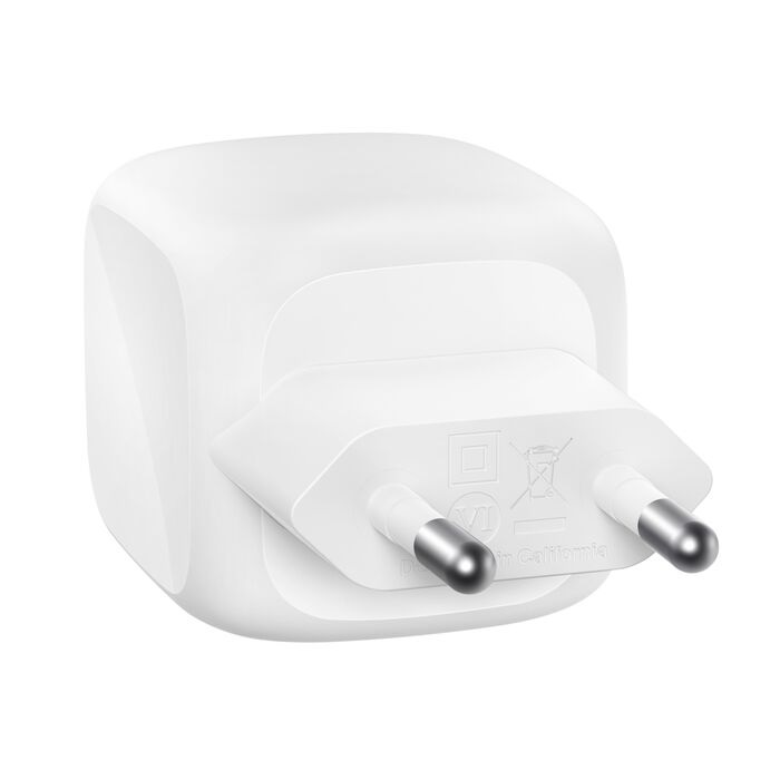 Belkin SmartProtect Caricatore GaN 50W a 2 Porte USB-C con Cavo USB C 1m Incluso - Ricarica Rapida per MacBook, iPhone 17, iPad Pro e Altri Dispositivi