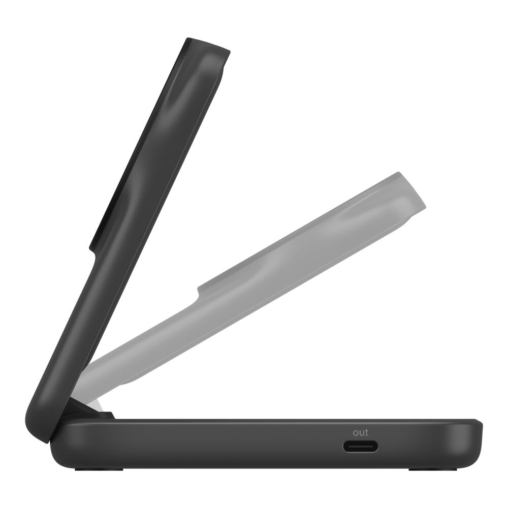 Belkin UltraCharge Caricatore Wireless 2 in 1 25W con MagSafe, USB-C e Adattatore 45W, Nero