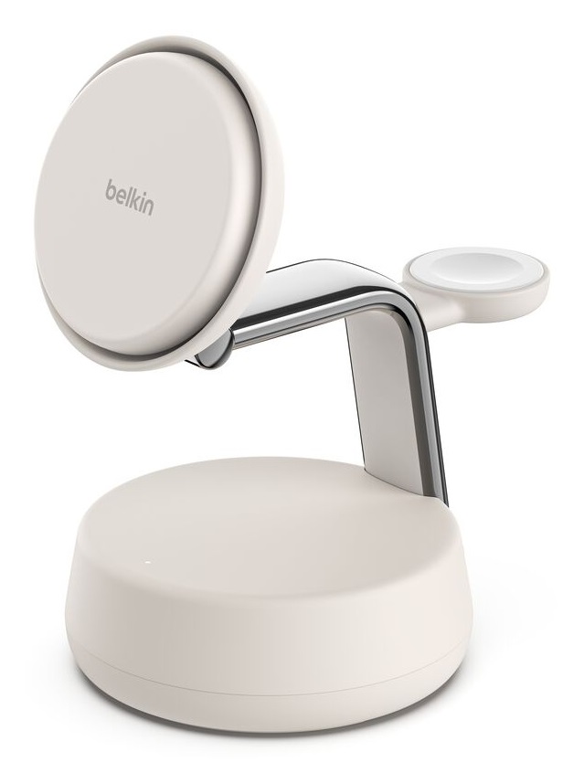 Belkin UltraCharge Pro Dock di Ricarica Magnetica 3 in 1 Qi2 25W per iPhone, Apple Watch e AirPods con Ventilatore