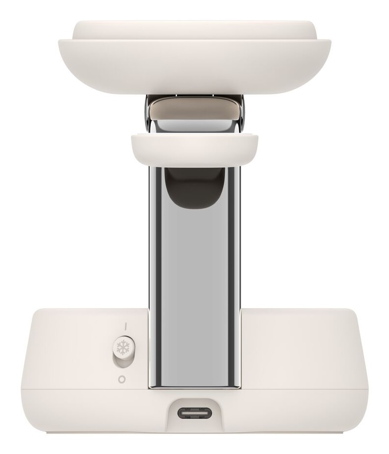 Belkin UltraCharge Pro Dock di Ricarica Magnetica 3 in 1 Qi2 25W per iPhone, Apple Watch e AirPods con Ventilatore