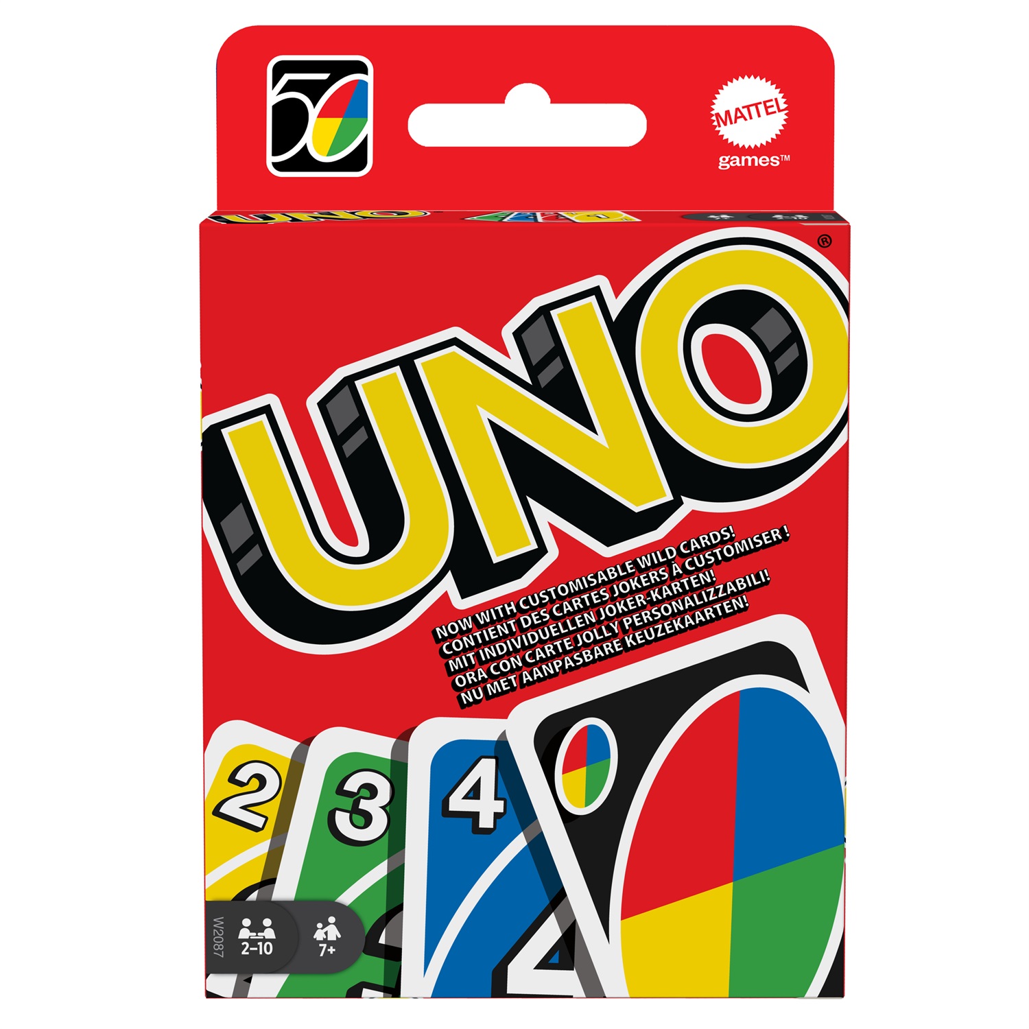 Mattel UNO - Gioco di Carte per Famiglie, 108 Carte, 2-10 Giocatori, Dai 7 Anni, con Carte Jolly e d'Azione