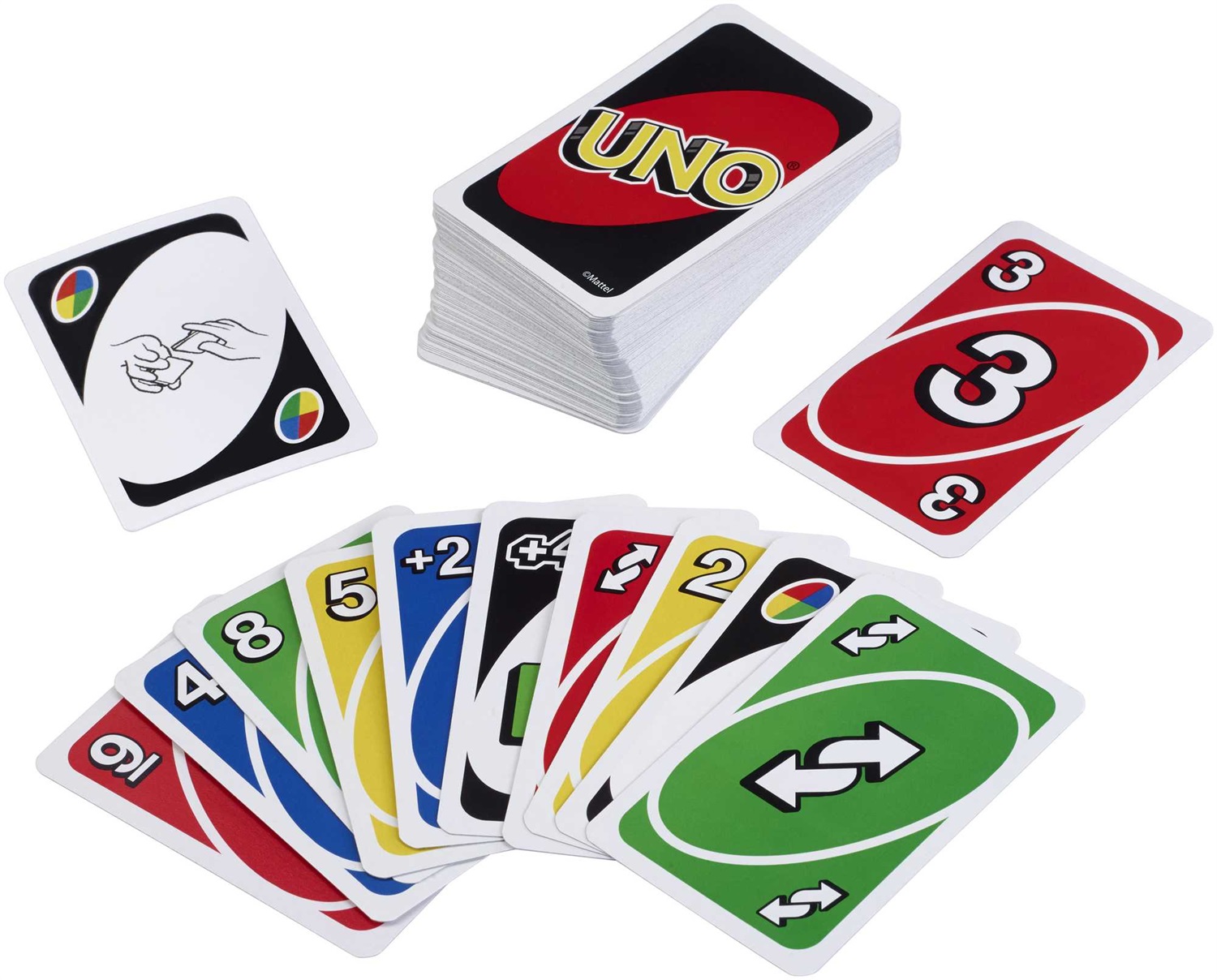 Mattel UNO - Gioco di Carte per Famiglie, 108 Carte, 2-10 Giocatori, Dai 7 Anni, con Carte Jolly e d'Azione