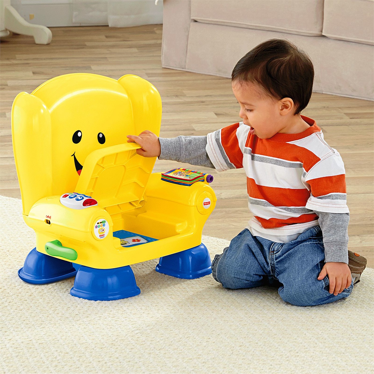 Fisher-Price Poltroncina di Cagnolino - Seggiolina Educativa con Sedile ABC e Attivazione Canzoni