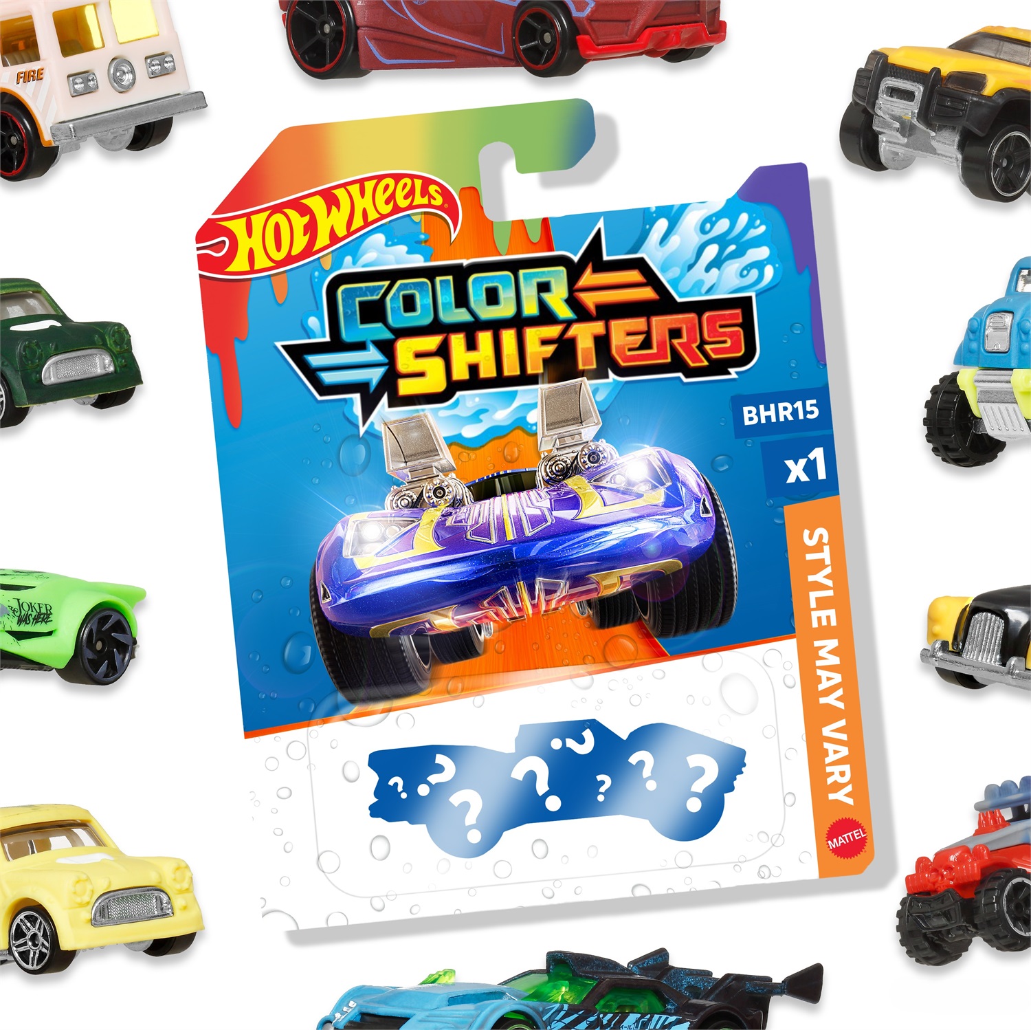 Hot Wheels - Veicoli Cambia Colore Color Shifters, Assortimento di Macchinine, Scala 1:64, Cambia Colore in Acqua Calda, Giocattolo per Bambini 3 Anni