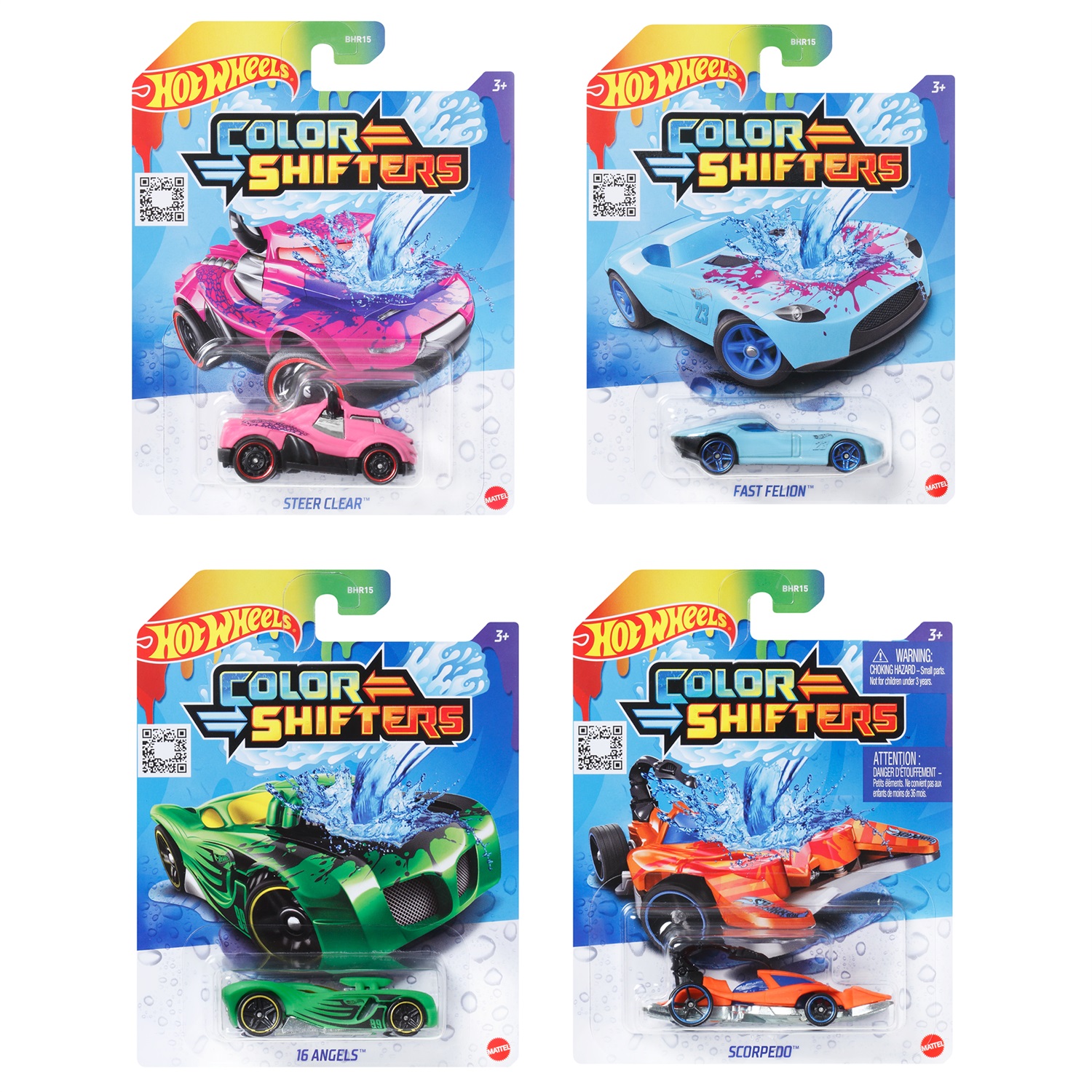 Hot Wheels - Veicoli Cambia Colore Color Shifters, Assortimento di Macchinine, Scala 1:64, Cambia Colore in Acqua Calda, Giocattolo per Bambini 3 Anni