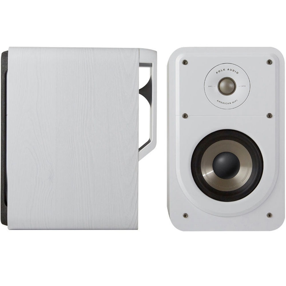 Polk Audio S15E Diffusore da Scaffale Bianco con Tweeter in Terylene e Driver Medio-Bassi da 5,25