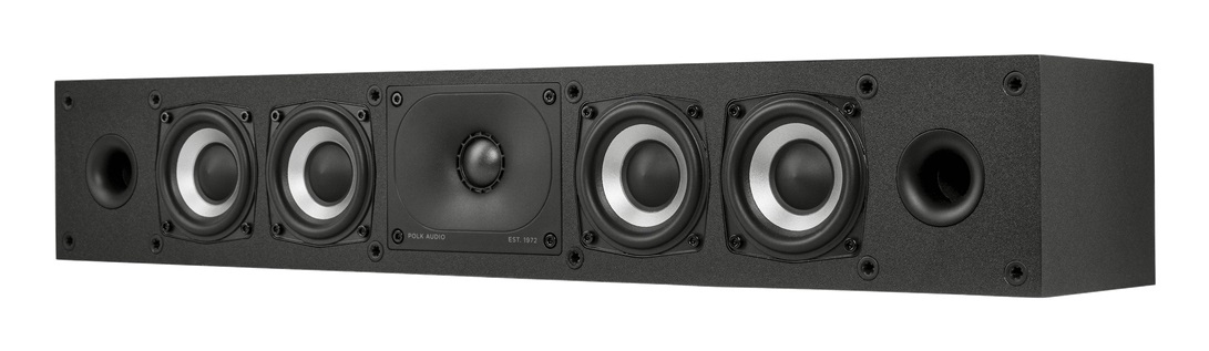 Polk Audio MXT35 - Diffusore per Canale Centrale Sottile, Compatibile con Dolby Atmos e DTS:X, Tweeter da 1