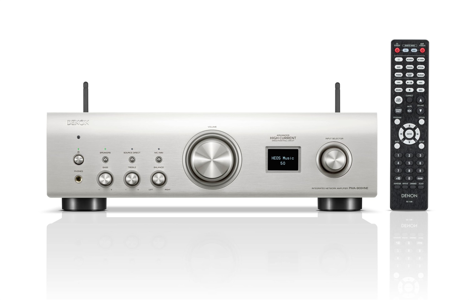 Denon PMA-900HNE Amplificatore e Streamer Integrato Silver - 85W, Advanced High Current, Connettività Analogica e Digitale