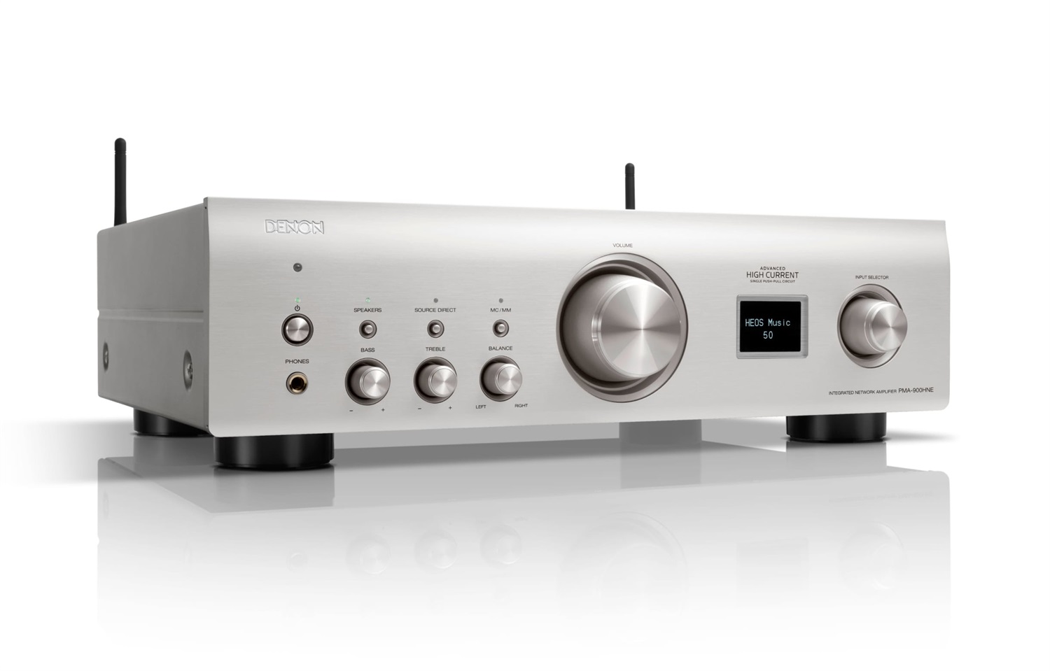 Denon PMA-900HNE Amplificatore e Streamer Integrato Silver - 85W, Advanced High Current, Connettività Analogica e Digitale