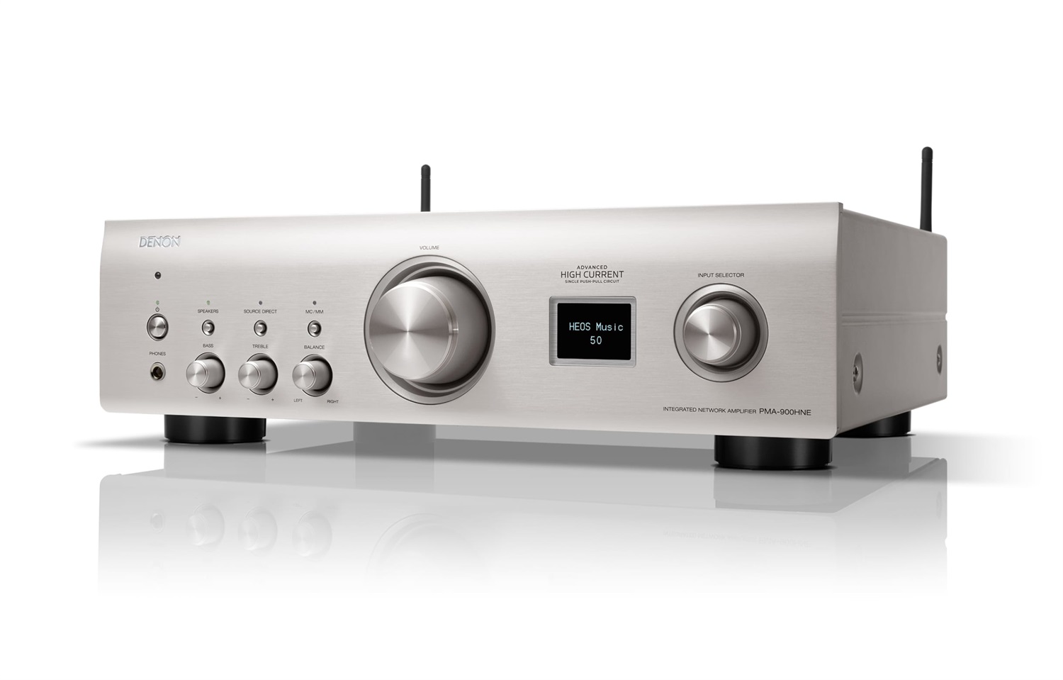 Denon PMA-900HNE Amplificatore e Streamer Integrato Silver - 85W, Advanced High Current, Connettività Analogica e Digitale