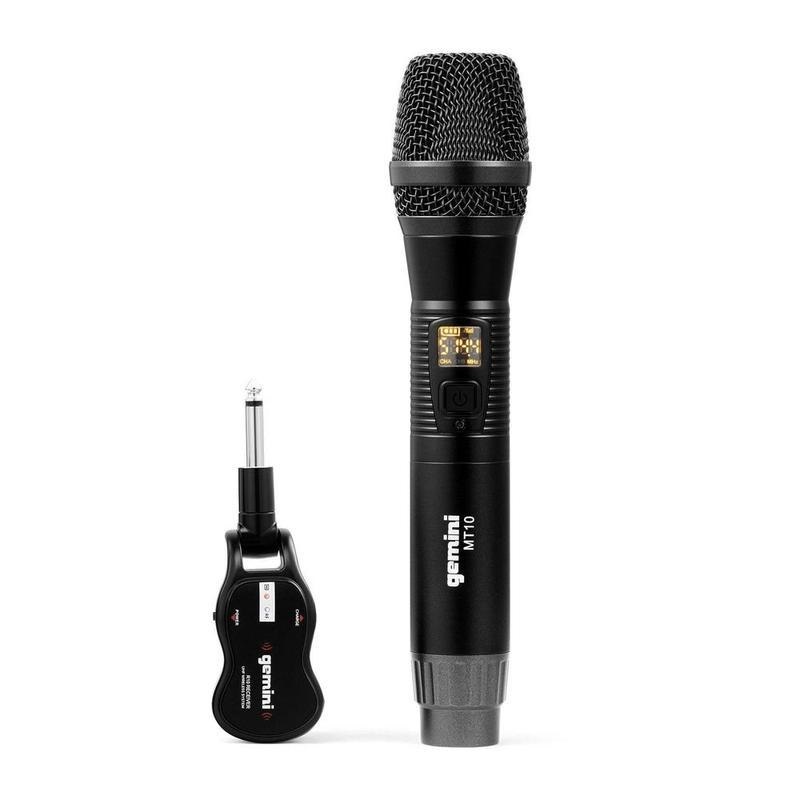 Gemini GMU-M100 Microfono Wireless UHF con Batteria Ricaricabile USB e Sistema Espandibile
