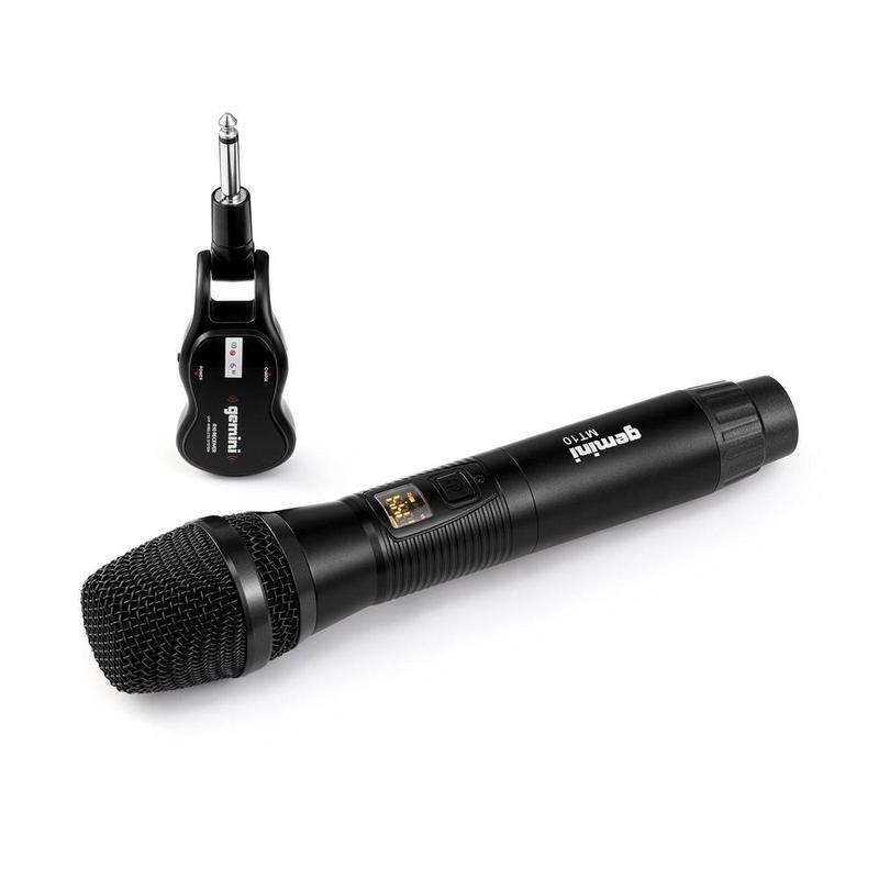 Gemini GMU-M100 Microfono Wireless UHF con Batteria Ricaricabile USB e Sistema Espandibile