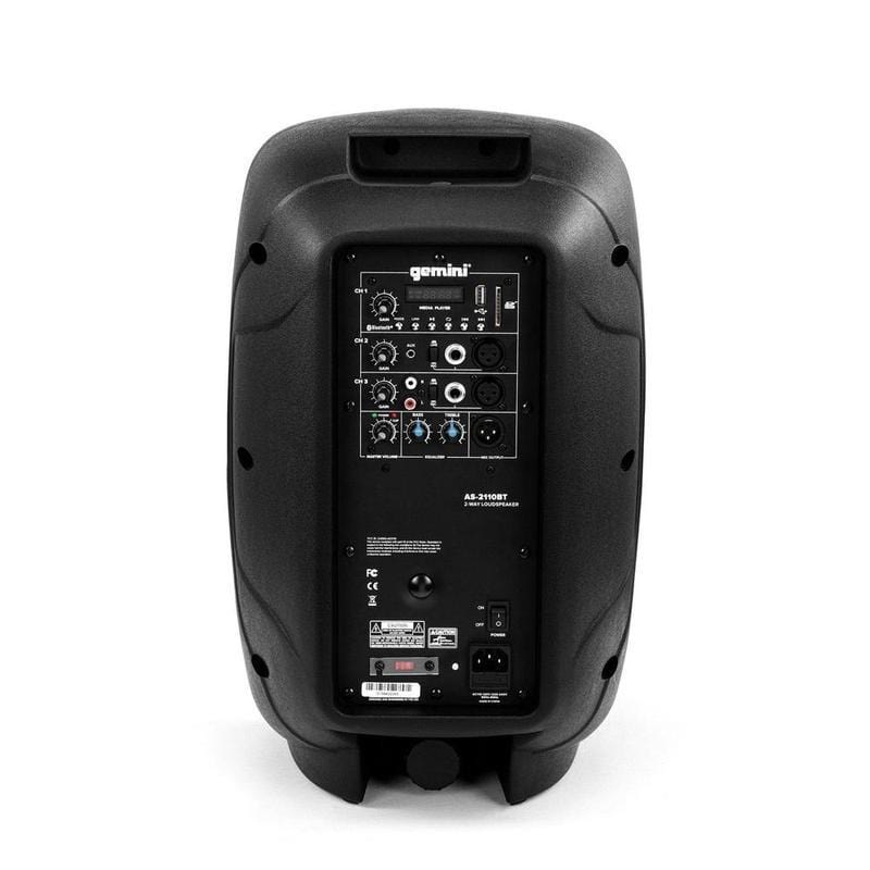 Gemini AS-2110BT Cassa Attiva Bluetooth Universale 10 Pollici Nero con Tecnologia TWS e Potenza di 1000 W