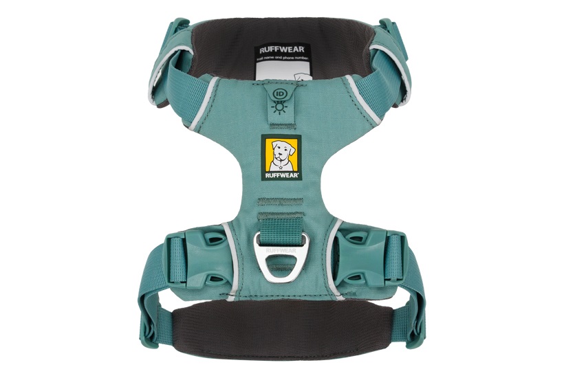 Ruffwear Front Range Pettorina per Cani Verde River Rock Taglia M - Riflettente, Imbracatura Y, Regolabile e Confortevole