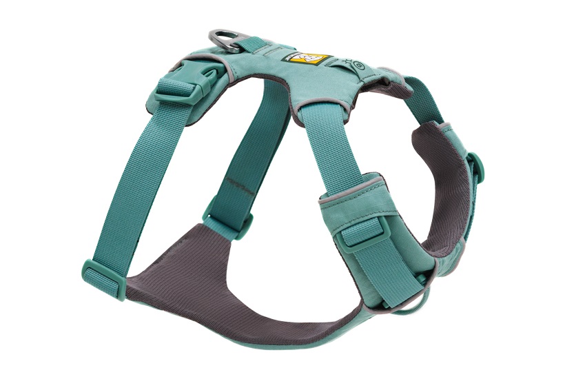 Ruffwear Front Range Pettorina per Cani Verde River Rock Taglia M - Riflettente, Imbracatura Y, Regolabile e Confortevole