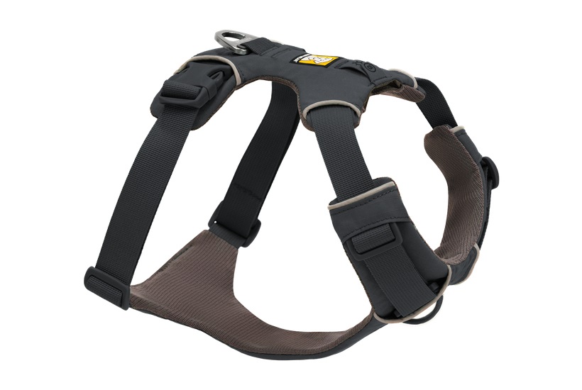 Ruffwear Pettorina Front Range per Cani L-XL, Grigio Basalto, Regolabile, Imbottita e Riflettente per Passeggiate Quotidiane