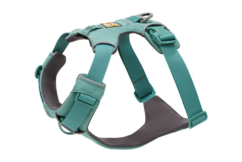 Ruffwear Front Range Pettorina per Cani S Verde River Rock - Regolabile, Imbottita e Riflettente, Circonferenza Torace 56-69 cm