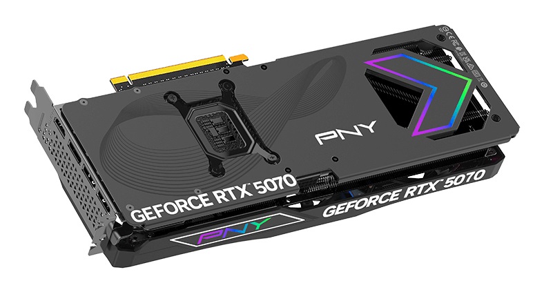 PNY GeForce RTX 5070 EPIC-X ARGB OC 12 GB GDDR7 DLSS 4 Triple Fan