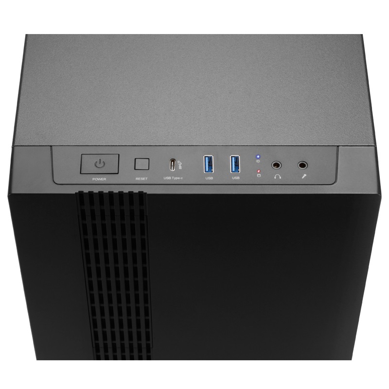 Chieftec UK-02B-OP Case Cubo Nero - Fattore di forma ATX, Supporto ventole 120mm/80mm, Dimensioni HDD 2.5/3.5/5.25