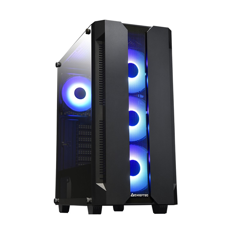 Chieftec GS-01B-OP Case Tower Nero ATX con Vetro Temperato e Ventole A-RGB