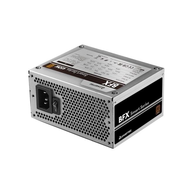 Chieftec Smart 350W Alimentatore per Computer 20 4 pin ATX, 80 PLUS Bronze, Nero e Argento