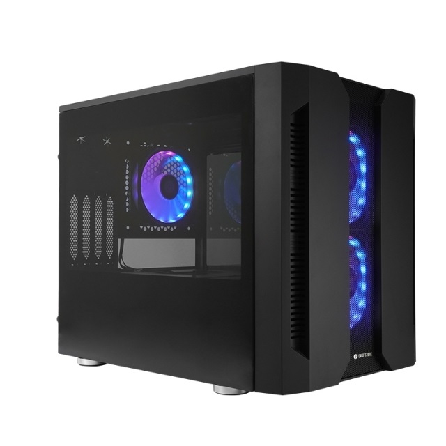Chieftec Chieftronic M2 Cubo Nero - Case PC Mini Tower con Vetro Temperato, Compatibile micro ATX e Mini-ITX, Raffreddamento Ottimizzato