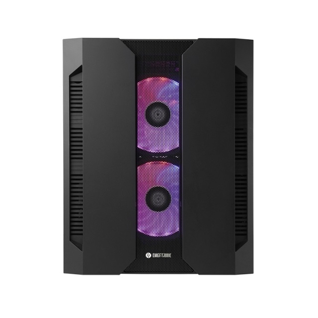 Chieftec Chieftronic M2 Cubo Nero - Case PC Mini Tower con Vetro Temperato, Compatibile micro ATX e Mini-ITX, Raffreddamento Ottimizzato