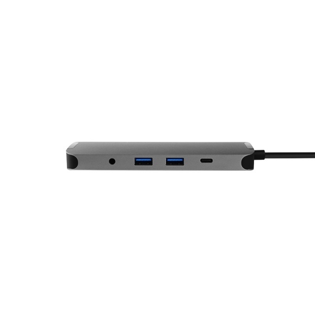 Chieftec DSC-901 Docking Station 9in1 USB-C con 2x USB-A, 2x USB-C, HDMI e RJ-45 - Grigio