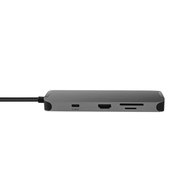 Chieftec DSC-901 Docking Station 9in1 USB-C con 2x USB-A, 2x USB-C, HDMI e RJ-45 - Grigio