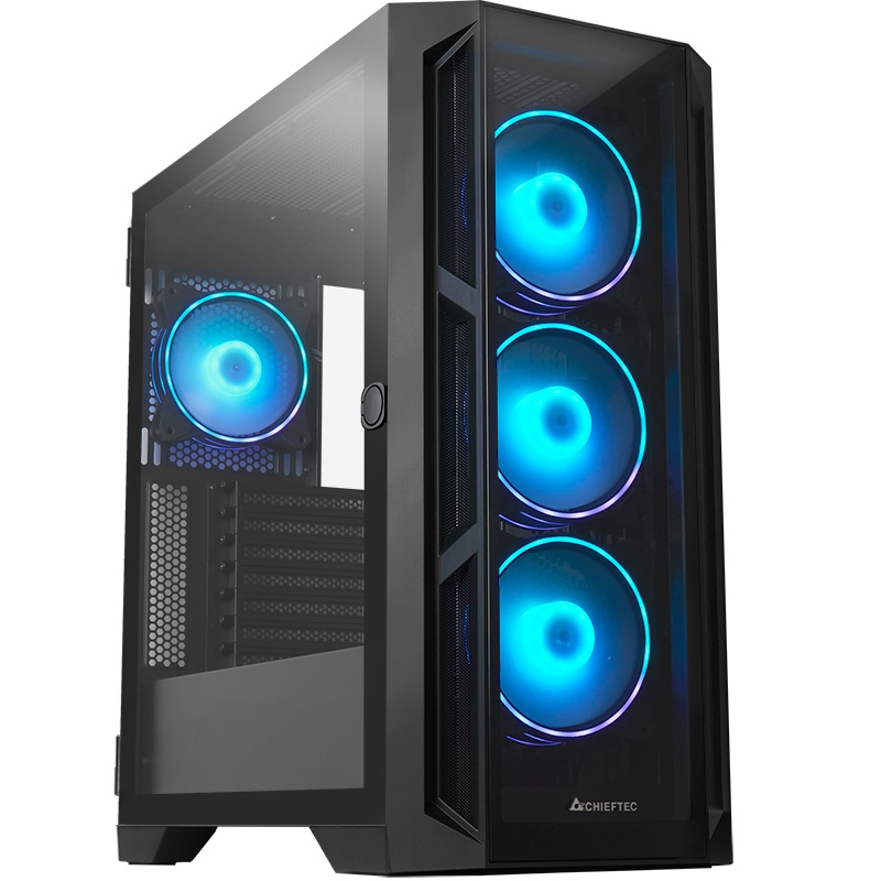 Chieftec APEX GA-01B-TG-OP ATX Midi Tower Nero con Vetro Temperato e Ventole ARGB