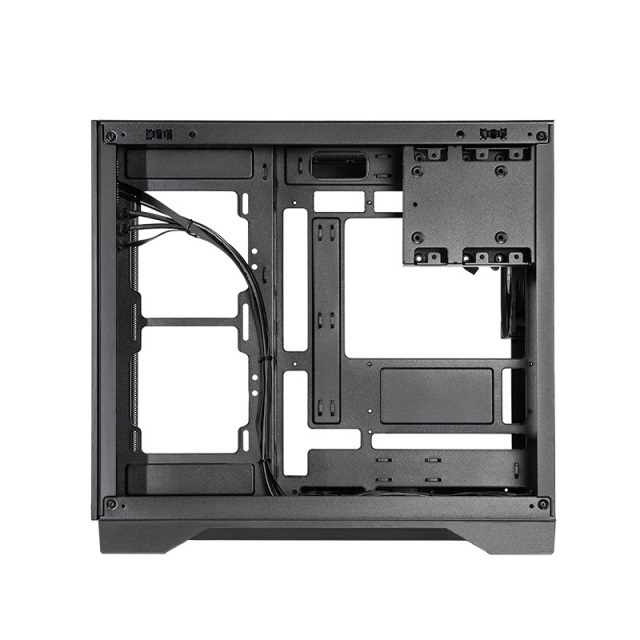 Chieftec GM-30B-M-OP Visio Air - PC Case Cubo mATX Nero con Vetro Temperato e Ventole Incluse