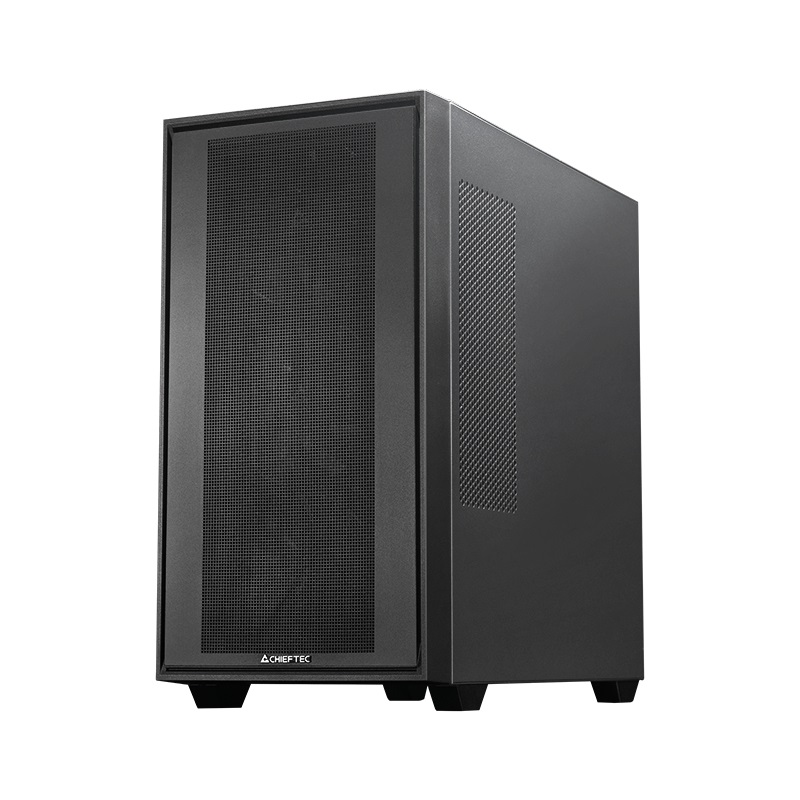 Chieftec Midi Tower GS-03B-BLK-OP - Case PC Nero, Compatibile con ATX, E-ATX, micro ATX e Mini-ITX
