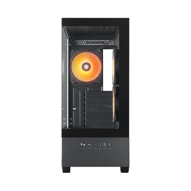 Chieftec GT-01B-OP Case Midi Tower Nero con Vetro Temperato, Compatibile ATX/mATX/Mini-ITX