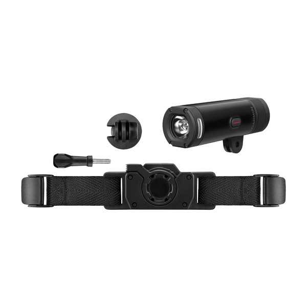 Garmin Varia UT800 Fanale Anteriore Smart Trail Edition Nero - 800 lm, 130 g, Supporto per Casco e Manubrio, Autonomia Oltre 25 Ore