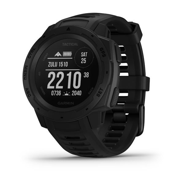 Garmin Instinct Tactical Edition - Orologio GPS Nero 128 x 128 Pixel, Impermeabile fino a 100 m, Funzioni Militari