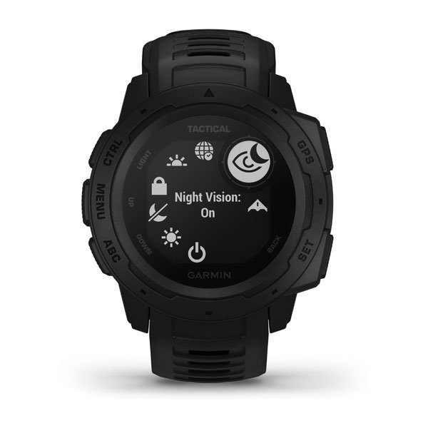 Garmin Instinct Tactical Edition - Orologio GPS Nero 128 x 128 Pixel, Impermeabile fino a 100 m, Funzioni Militari