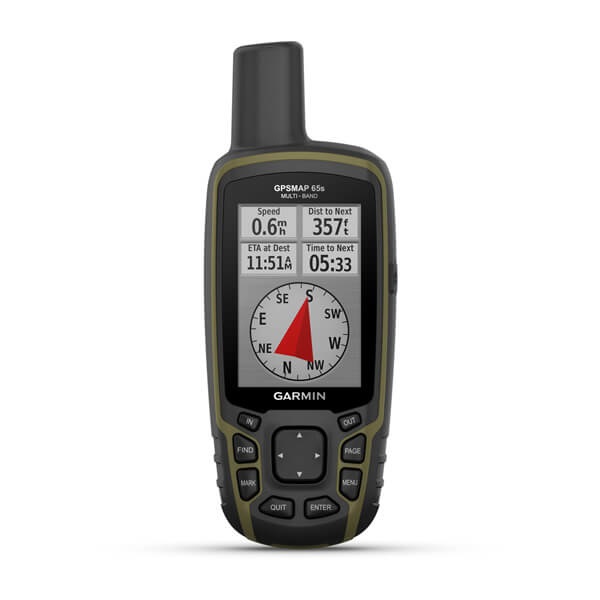 Garmin GPSMAP 65s - GPS Portatile con Schermo TFT da 2,6 Pollici, 16 GB di Memoria, Multi-GNSS e Funzioni Avanzate