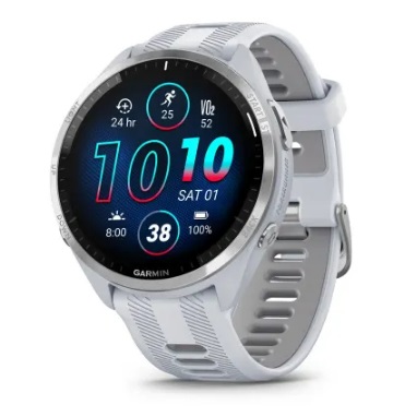 Garmin Forerunner 965 - Smartwatch GPS Bianco Pietra/Grigio con Display AMOLED 1.4