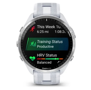 Garmin Forerunner 965 - Smartwatch GPS Bianco Pietra/Grigio con Display AMOLED 1.4