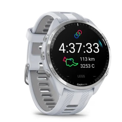 Garmin Forerunner 965 - Smartwatch GPS Bianco Pietra/Grigio con Display AMOLED 1.4