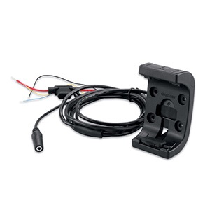 Garmin 010-11654-01 Staffa per Montaggio a Tubolare per GPS Montana con Uscita Audio 3.5mm e Cavo Alimentazione/Dati - Supporto Robusto per Moto e Fuoristrada