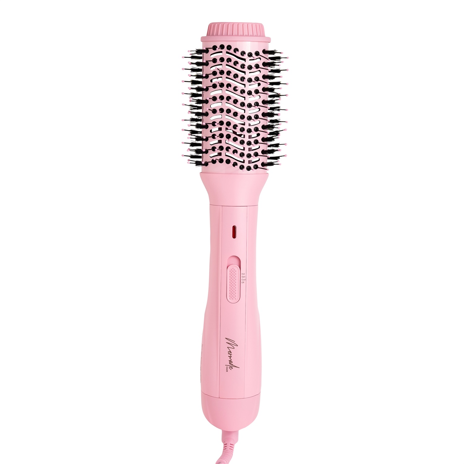 Mermade Blow Dry Brush Spazzola ad aria calda Rosa 1200 W con cavo da 2,5 m - Asciuga e liscia i capelli per una finitura da salone