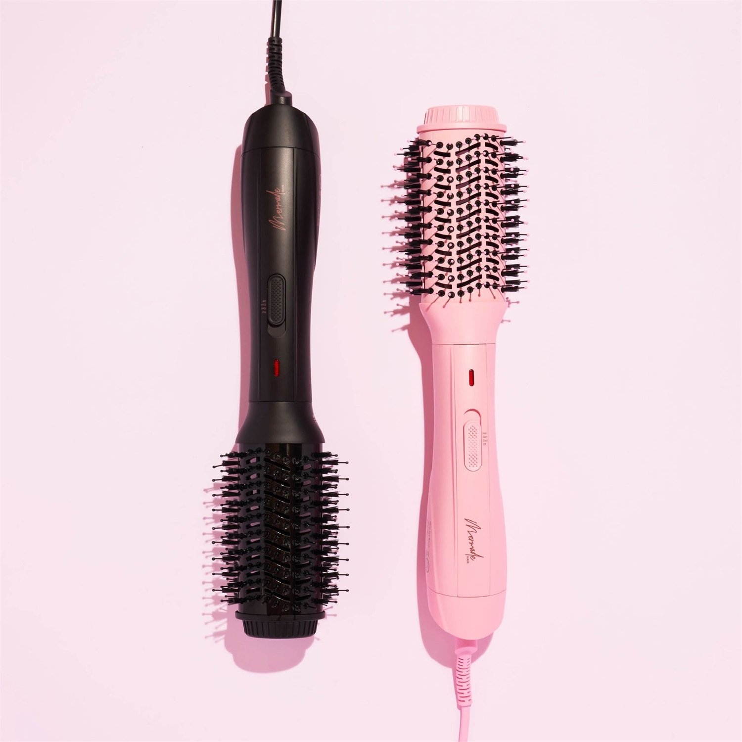 Mermade Blow Dry Brush Spazzola ad aria calda Rosa 1200 W con cavo da 2,5 m - Asciuga e liscia i capelli per una finitura da salone