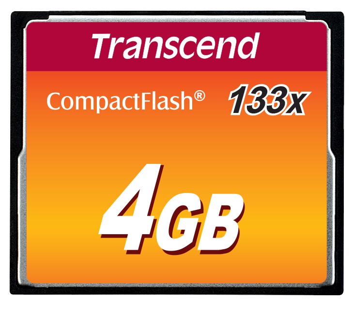 Transcend TS4GCF133 Compact Flash 4 GB - Velocità di lettura fino a 133 MB/s, MLC NAND, ECC integrato